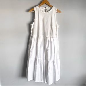 NEW J. Crew Women's White Midi Dress Size 10
